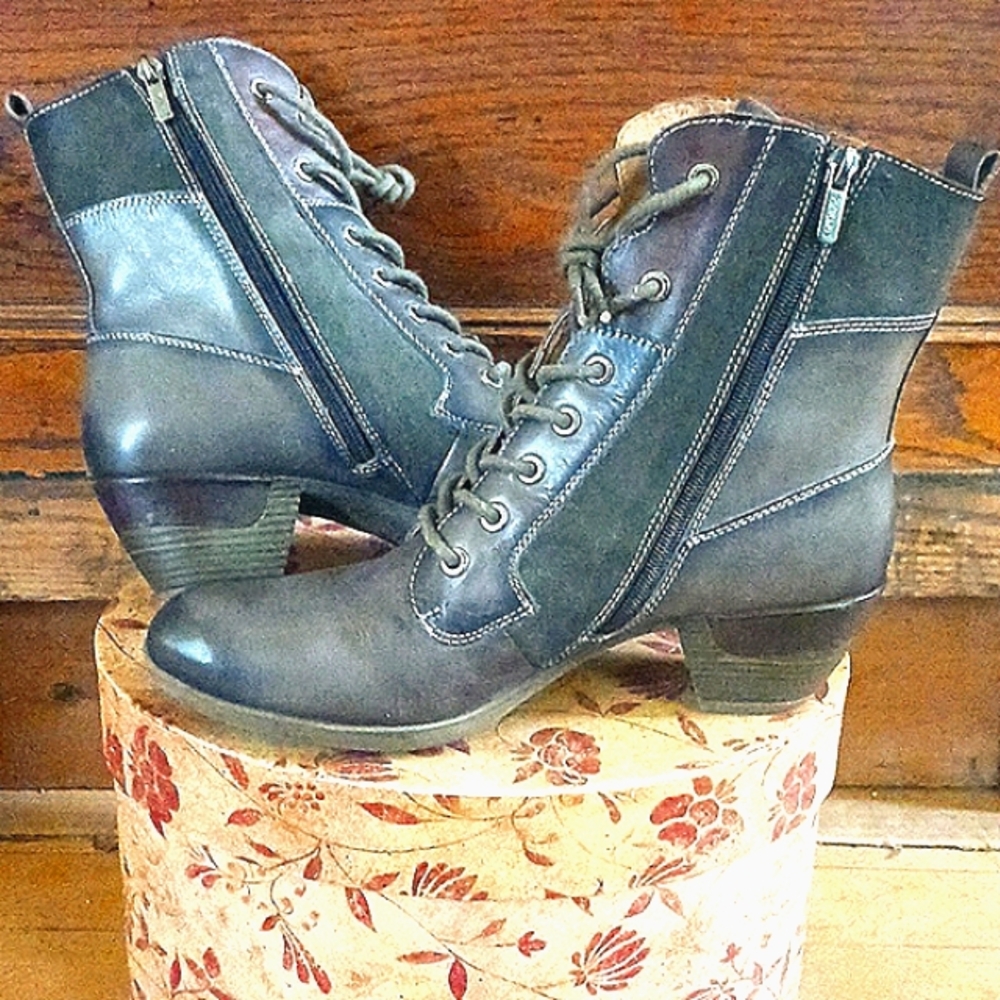 Pikilinos Rotterdam gray multicolored 9.5 leather boots